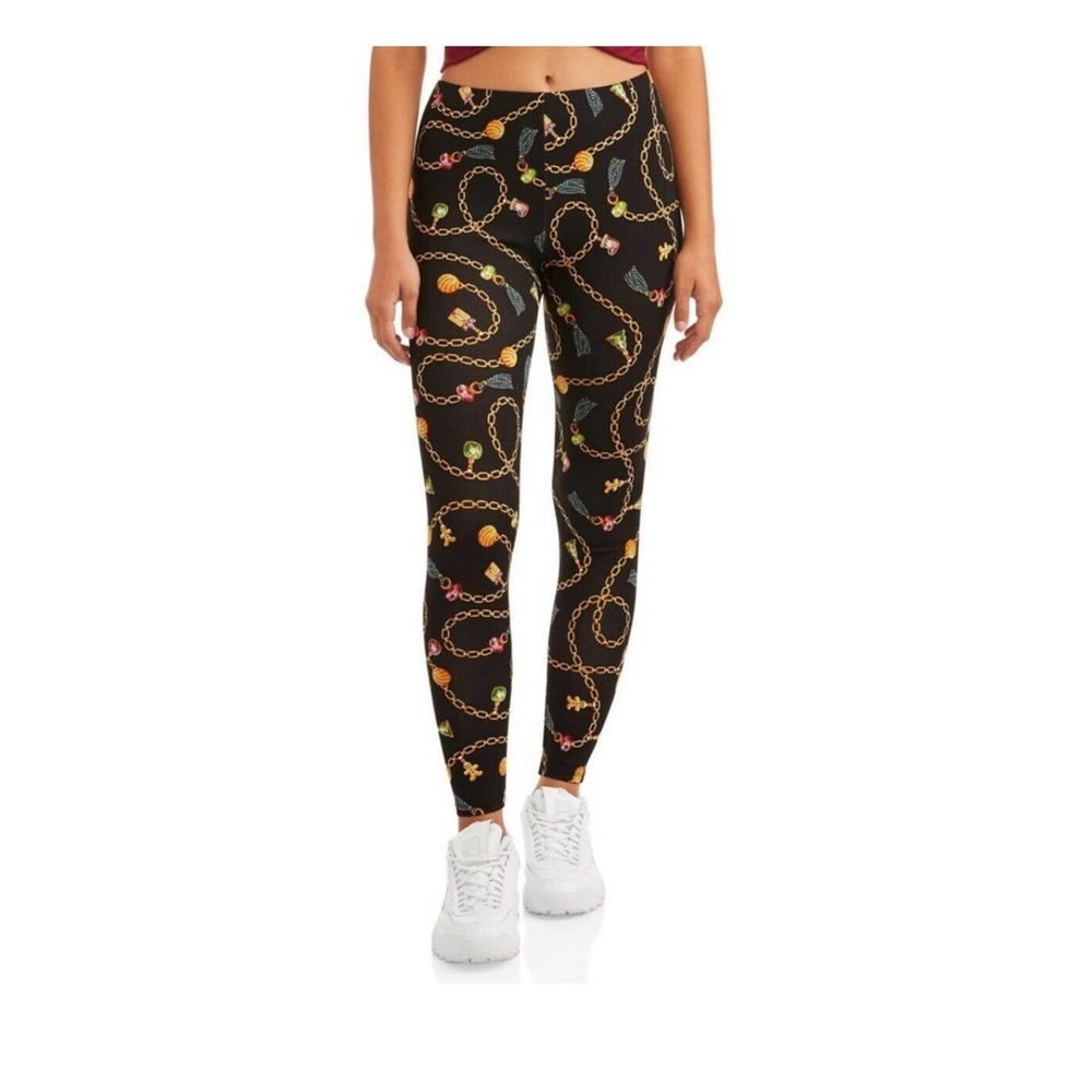 Christmas Gingerbread Charms Jewelry Leggings Size X-Large 15/17 No Boundaries - Picture 3 of 7